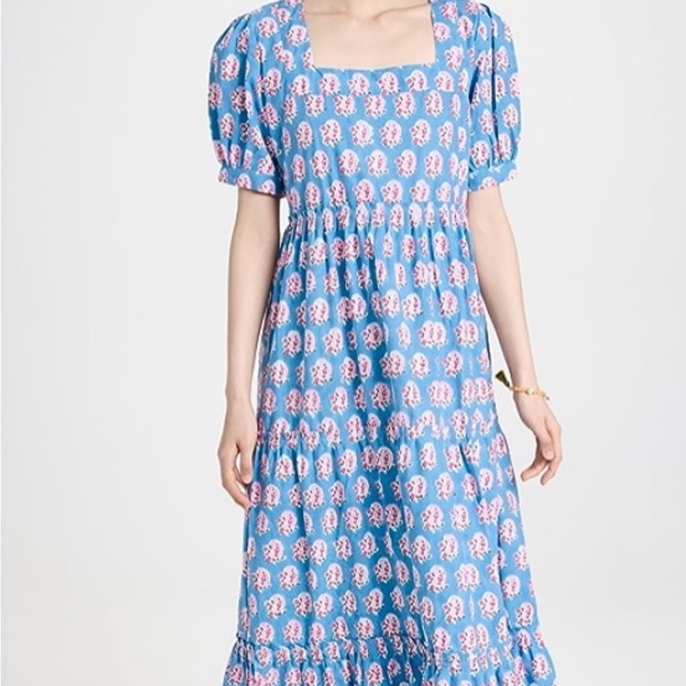 SZ Blue and Pink Patterned Maxi Dress